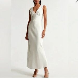 Abercrombie & Fitch Cream Maxi Dress